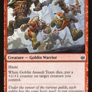 War of the Spark - 129 - Goblin Assault Team - Common - R - Non-foil (Front)