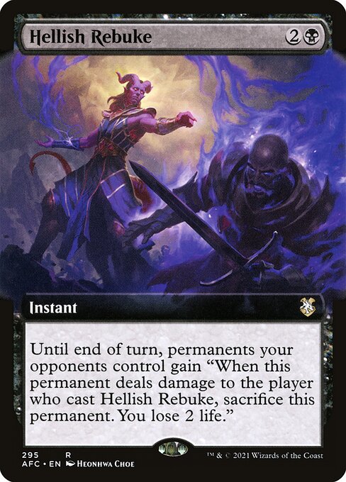 Forgotten Realms Commander - 295 - Hellish Rebuke - Rare - B - Non-foil (Front)