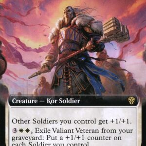 Dominaria United - 390 - Valiant Veteran - Rare - W - Foil