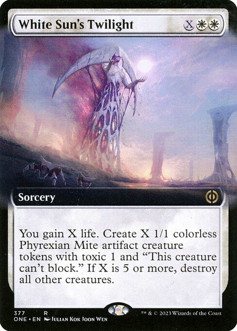 Phyrexia: All Will Be One - 377 - White Sun's Twilight - Rare - W - Foil