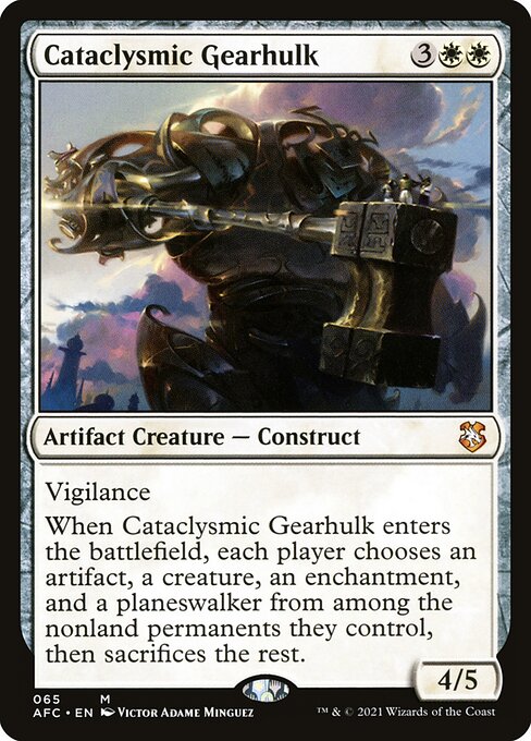 Forgotten Realms Commander - 65 - Cataclysmic Gearhulk - Mythic - W - Non-foil (Front)