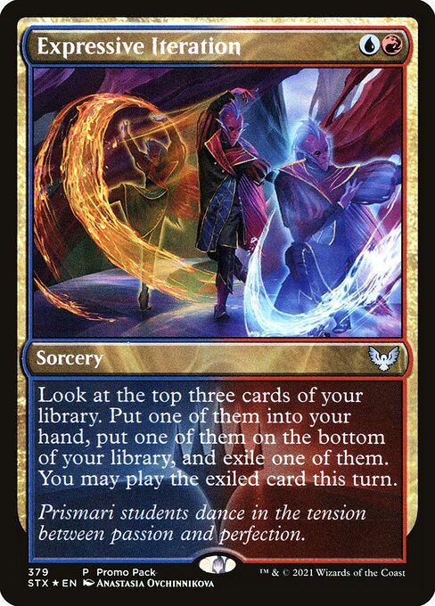 Strixhaven: School of Mages - 379 - Expressive Iteration - Uncommon - UR - Foil