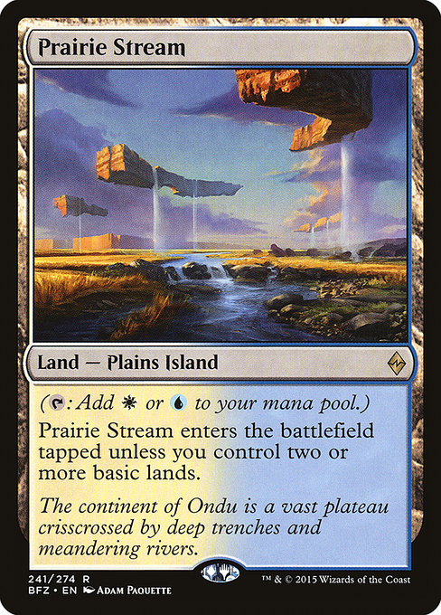 Battle for Zendikar - 241 - Prairie Stream - Rare - C - Foil