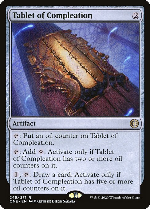 Phyrexia: All Will Be One - 245 - Tablet of Compleation - Rare - C - Foil
