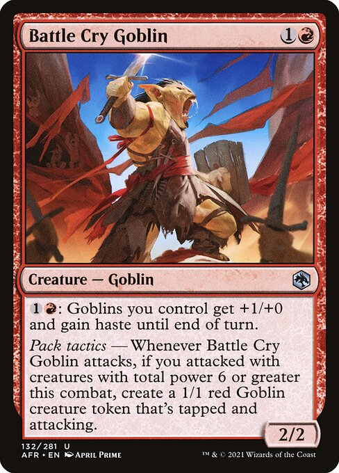 Adventures in the Forgotten Realms - 132 - Battle Cry Goblin - Uncommon - R - Non-foil
