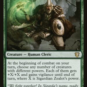 Midnight Hunt Commander - 29 - Sigardian Zealot - Rare - G - Non-foil (Front)