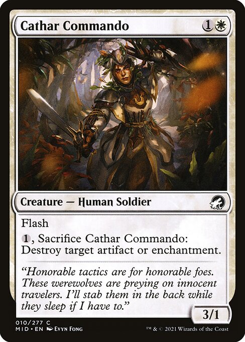 Innistrad: Midnight Hunt - 10 - Cathar Commando - Common - W - Non-foil