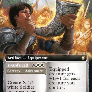 Commander Legends: Battle for Baldur's Gate - 555 - Horn of Valhalla // Ysgard's Call - Rare - W - Non-foil