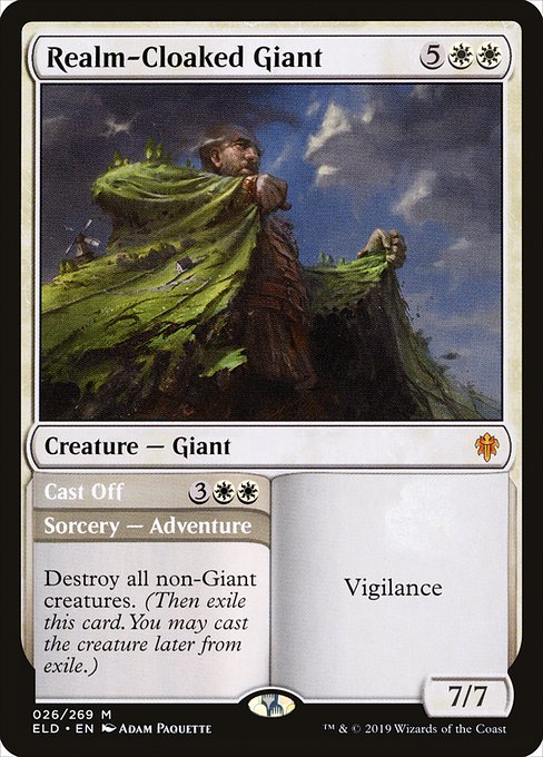 Throne of Eldraine - 26 - Realm-Cloaked Giant // Cast Off - Mythic - W - Foil