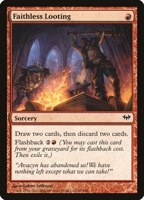 Dark Ascension - 87 - Faithless Looting - Common - R - Non-foil (Front)