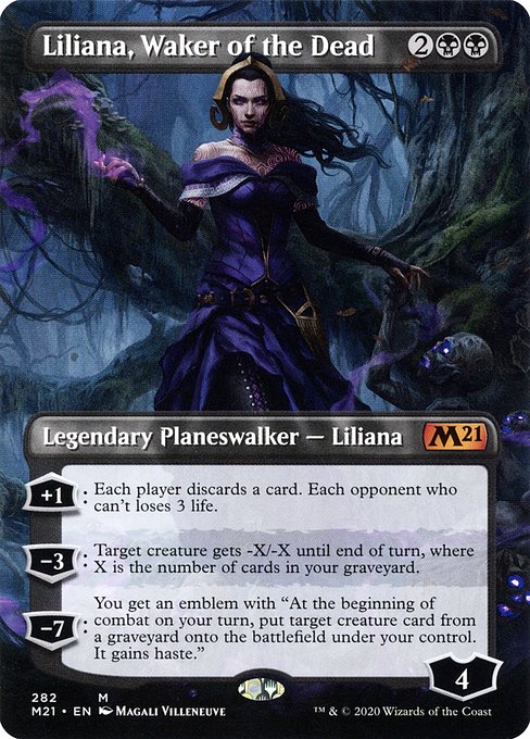 Core Set 2021 - 282 - Liliana, Waker of the Dead - Mythic - B - Foil (Front)