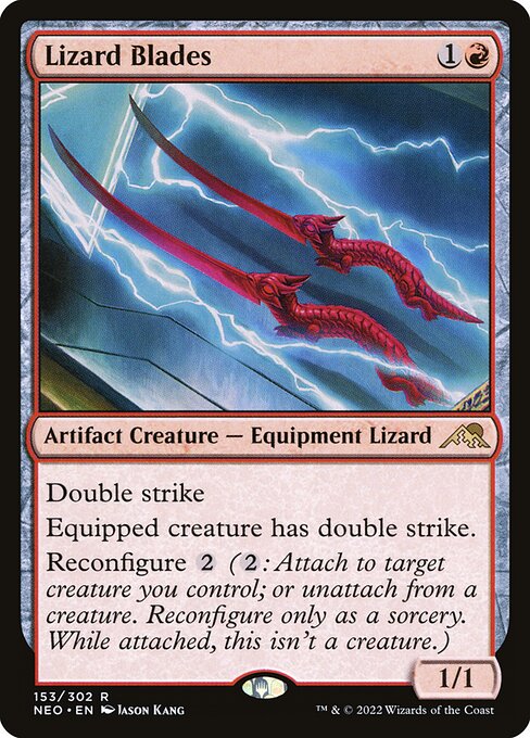 Kamigawa: Neon Dynasty - 153 - Lizard Blades - Rare - R - Foil