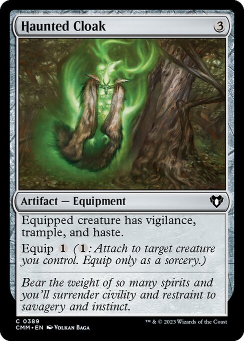 Commander Masters - 389 - Haunted Cloak - Common - C - Non-foil