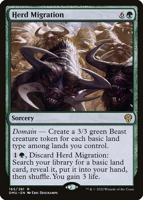 Dominaria United - 165 - Herd Migration - Rare - G - Foil