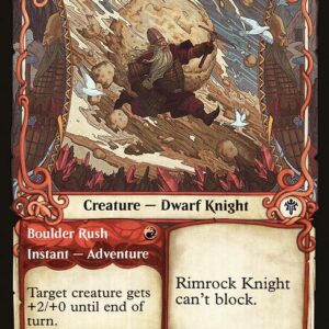 Throne of Eldraine - 294 - Rimrock Knight // Boulder Rush - Common - R - Non-foil