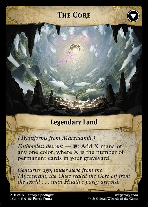 The Lost Caverns of Ixalan - 256 - Matzalantli, the Great Door // The Core - Rare - C - Non-foil (Back)