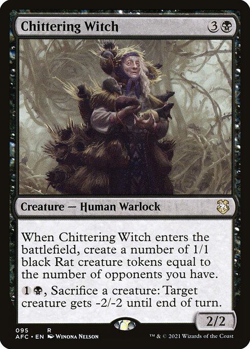 Forgotten Realms Commander - 95 - Chittering Witch - Rare - B - Non-foil (Front)