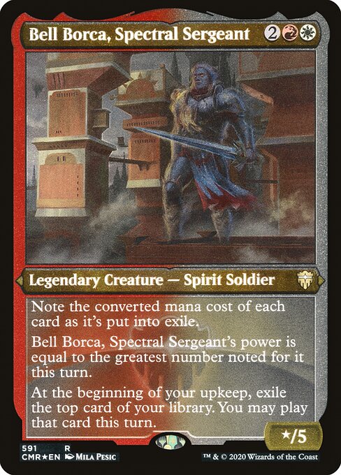 Commander Legends - 591 - Bell Borca, Spectral Sergeant - Rare - WR - Non-foil