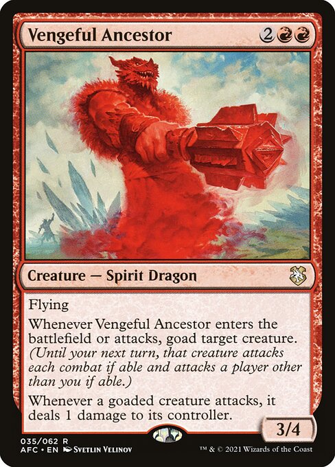 Forgotten Realms Commander - 35 - Vengeful Ancestor - Rare - R - Non-foil (Front)