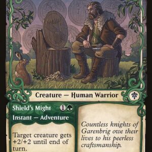 Throne of Eldraine - 298 - Garenbrig Carver // Shield's Might - Common - G - Foil