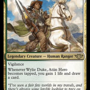 Outlaws of Thunder Junction - 239 - Wylie Duke, Atiin Hero - Rare - WG - Non-foil