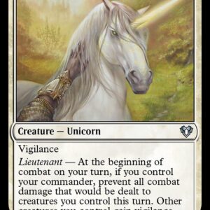 Commander Masters - 40 - Loyal Unicorn - Uncommon - W - Foil