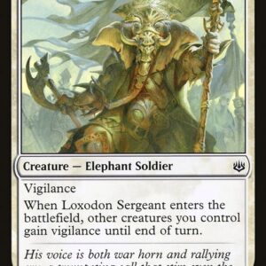 War of the Spark - 21 - Loxodon Sergeant - Common - W - Non-foil (Front)