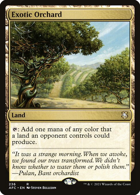 Forgotten Realms Commander - 236 - Exotic Orchard - Rare - C - Non-foil (Front)