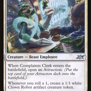 Unfinity - 7 - Complaints Clerk - Uncommon - W - Foil