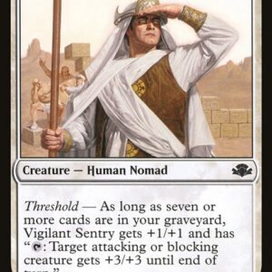 Dominaria Remastered - 33 - Vigilant Sentry - Common - W - Foil