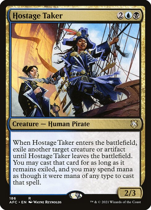 Forgotten Realms Commander - 186 - Hostage Taker - Rare - UB - Non-foil (Front)