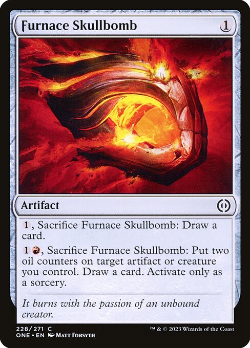 Phyrexia: All Will Be One - 228 - Furnace Skullbomb - Common - C - Foil