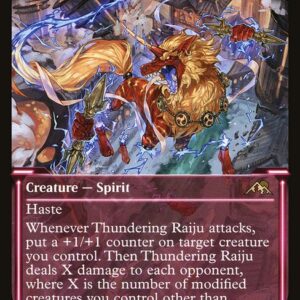 Kamigawa: Neon Dynasty - 389 - Thundering Raiju - Rare - R - Foil