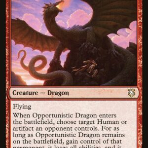 Forgotten Realms Commander - 134 - Opportunistic Dragon - Rare - R - Non-foil (Front)