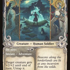 Throne of Eldraine - 279 - Silverflame Squire // On Alert - Common - W - Foil