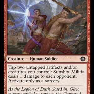 The Lost Caverns of Ixalan - 168 - Sunshot Militia - Common - R - Non-foil (Front)