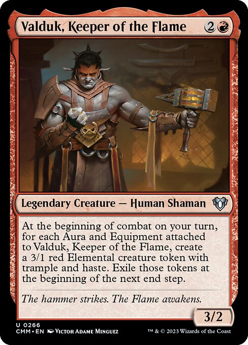 Commander Masters - 266 - Valduk, Keeper of the Flame - Uncommon - R - Non-foil