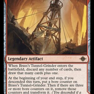 The Lost Caverns of Ixalan - 135 - Brass's Tunnel-Grinder // Tecutlan, the Searing Rift - Rare - C - Non-foil (Front)