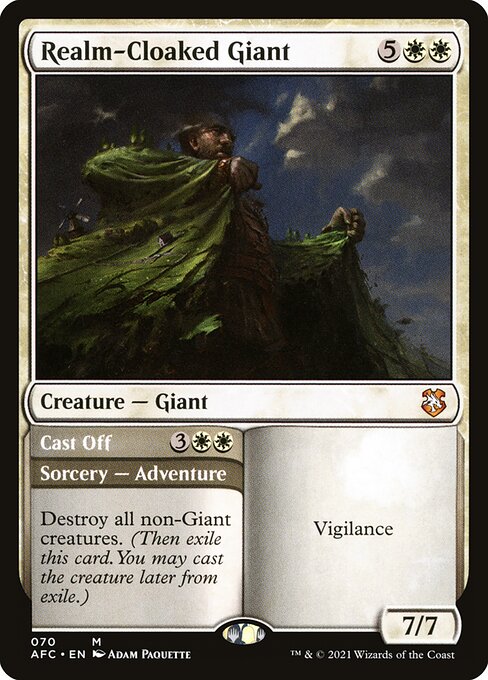 Forgotten Realms Commander - 70 - Realm-Cloaked Giant // Cast Off - Mythic - W - Non-foil (Front)