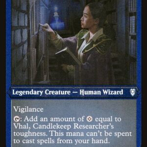 Commander Legends: Battle for Baldur's Gate - 490 - Vhal, Candlekeep Researcher - Uncommon - U - Foil Etched