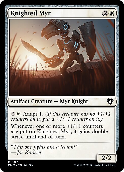Commander Masters - 36 - Knighted Myr - Common - W - Non-foil