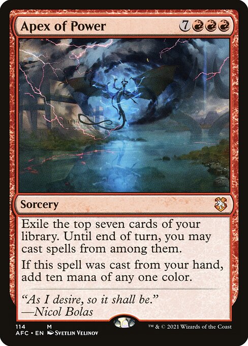 Forgotten Realms Commander - 114 - Apex of Power - Mythic - R - Non-foil (Front)