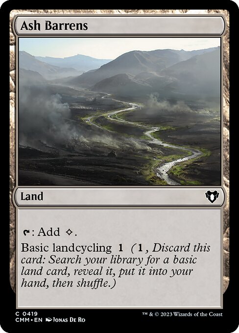 Commander Masters - 419 - Ash Barrens - Common - C - Foil