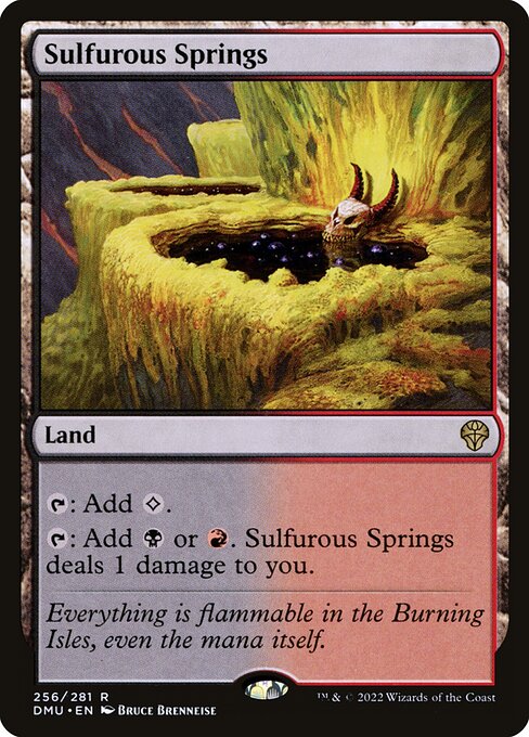 Dominaria United - 256 - Sulfurous Springs - Rare - C - Foil