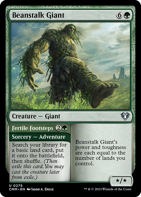 Commander Masters - 275 - Beanstalk Giant // Fertile Footsteps - Uncommon - G - Non-foil