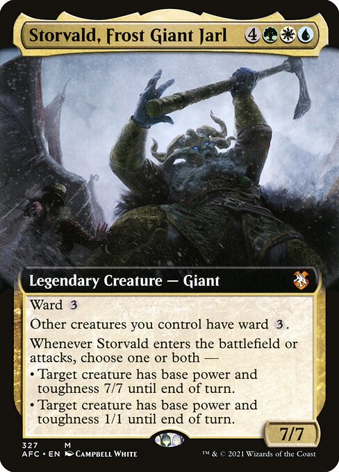 Forgotten Realms Commander - 327 - Storvald, Frost Giant Jarl - Mythic - Multi - Non-foil (Front)