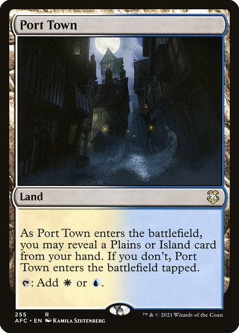 Forgotten Realms Commander - 255 - Port Town - Rare - C - Non-foil (Front)