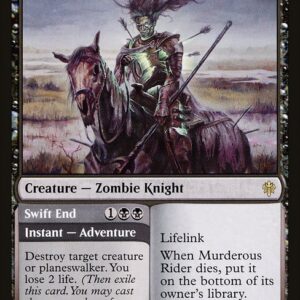 Throne of Eldraine - 97 - Murderous Rider // Swift End - Rare - B - Foil