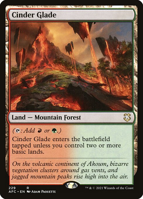 Forgotten Realms Commander - 229 - Cinder Glade - Rare - C - Non-foil (Front)