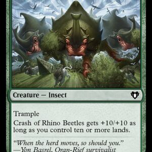 Commander Masters - 279 - Crash of Rhino Beetles - Common - G - Foil